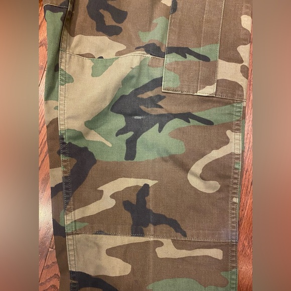 Camouflage Pants Woodland Sz Medium-Short U.S. Military BDU Cargo Adjustable - Picture 4 of 8
